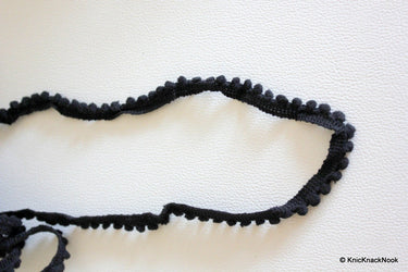 Black Embroidery Wool One Yard Lace Trims 10mm Wide